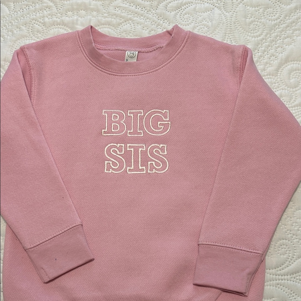 Pink 'Big Sis' Kids Sweatshirt